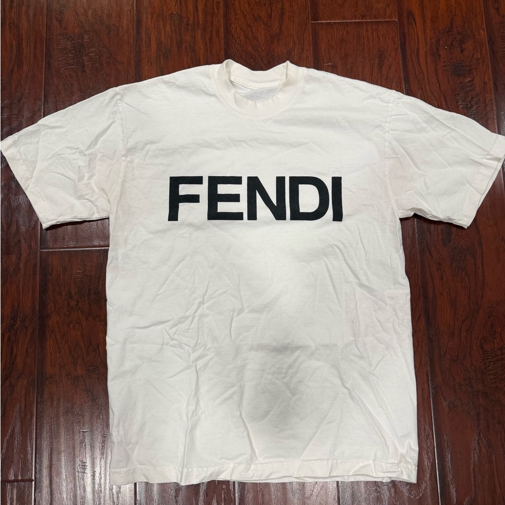 Fendi Men's White T-Shirt vintage custom